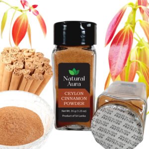 cinnamon powder glass jar