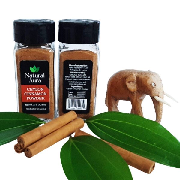 cinnamon powder glass jar