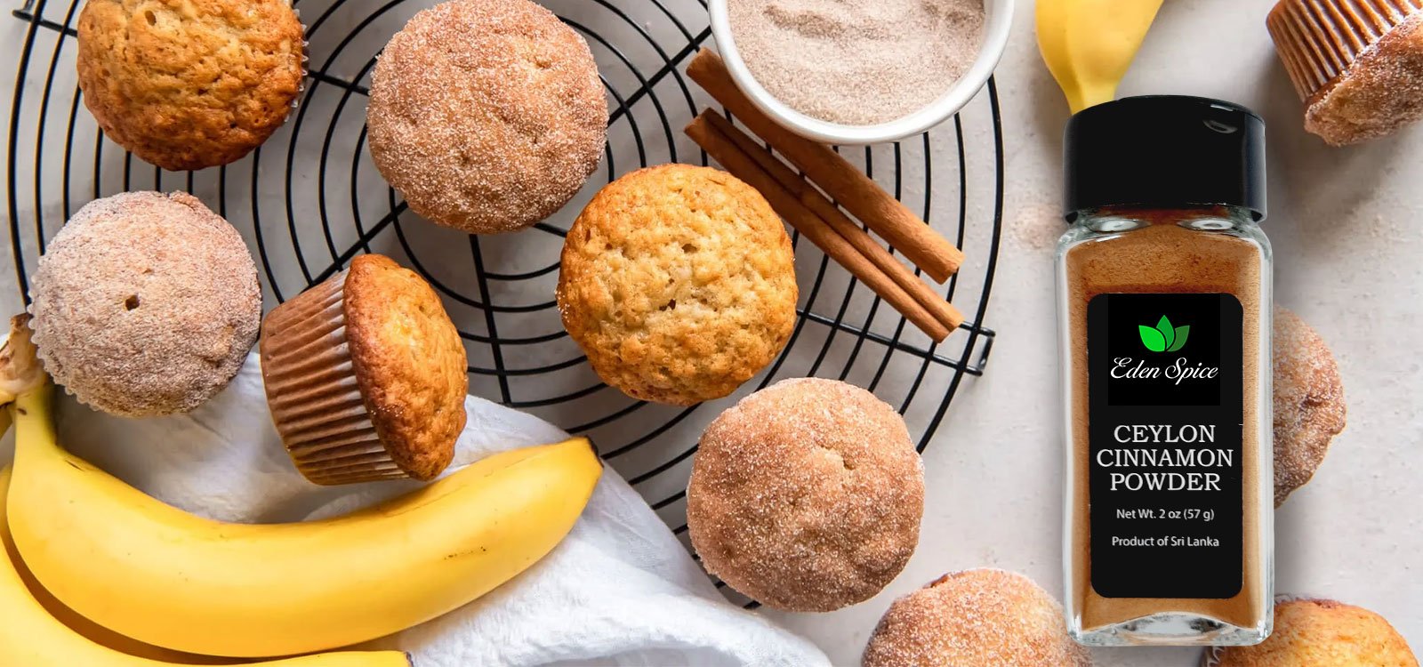 Dreamy Ceylon Cinnamon Banana Muffins